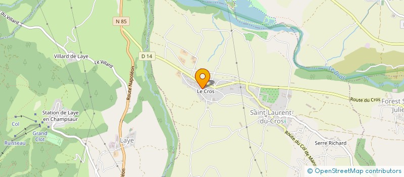 localisation de l'entreprise SCI JOSEPHA à SAINT-LAURENT-DU-CROS