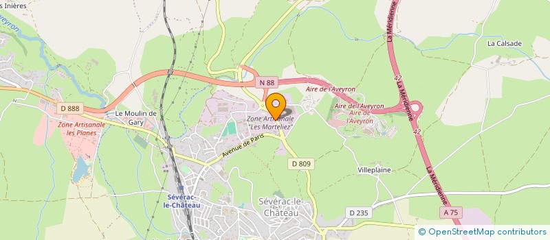 localisation de l'entreprise SCI JOSEPHINE ASTRUC  SEVERAC D'AVEYRON