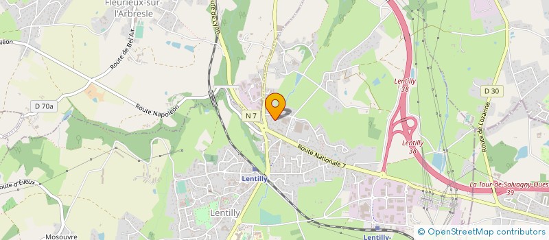 localisation de l'entreprise SCI JOUBERT  LENTILLY