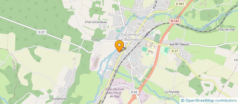 localisation de l'entreprise SCI JOURDAIN  CHASSENEUIL-SUR-BONNIEURE