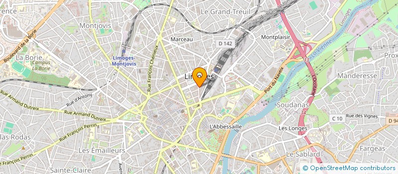localisation de l'entreprise SCI JOURDAN SERVICES à LIMOGES