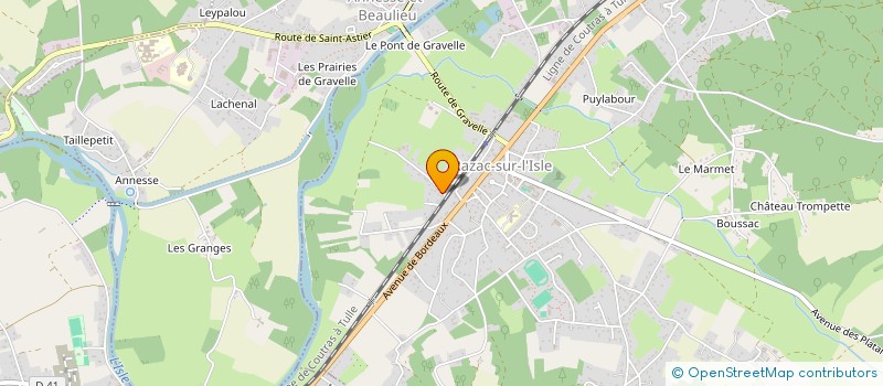 localisation de l'entreprise SCI JOUSSEIN-FIXOT  RAZAC-SUR-L'ISLE