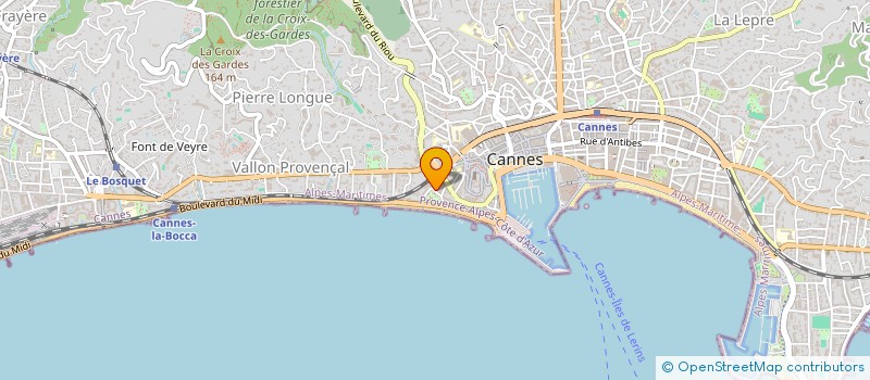 localisation de l'entreprise SCI JOUVE MISTRAL à CANNES