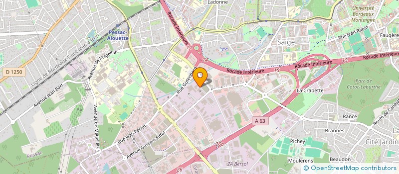 localisation de l'entreprise SCI JOUY AUX ARCHES  PESSAC