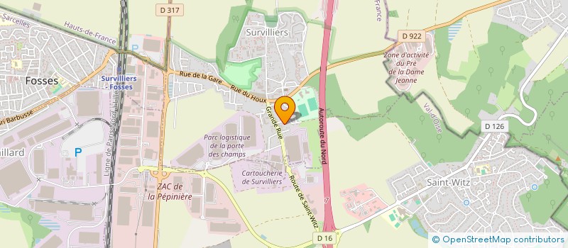 localisation de l'entreprise SCI JOVA  SURVILLIERS