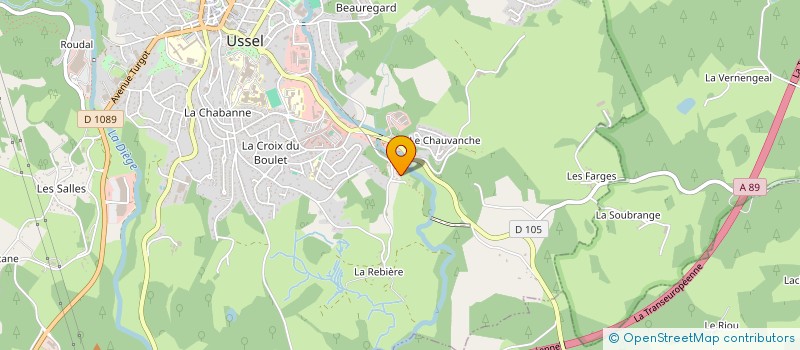 localisation de l'entreprise SCI JOVIC à USSEL