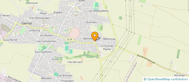 localisation de l'entreprise SCI JOZZI  GENAS