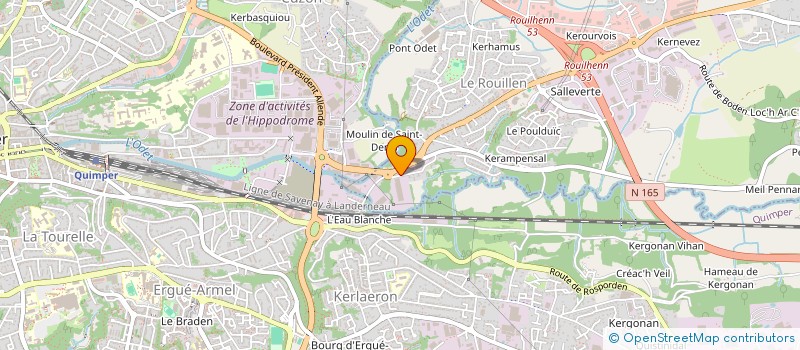 localisation de l'entreprise SCI JP2  QUIMPER