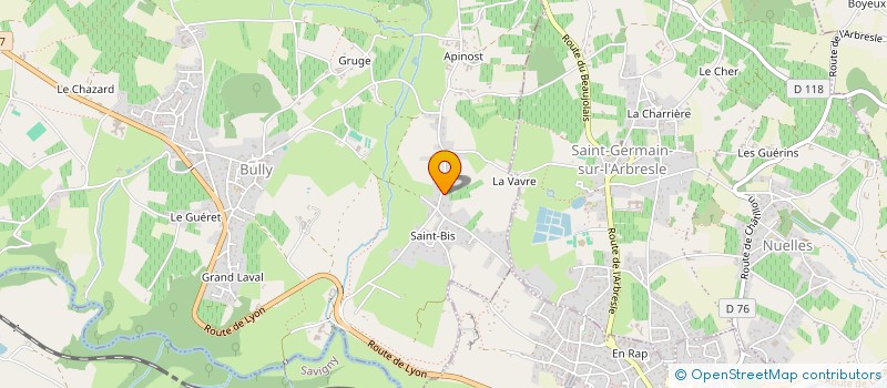 localisation de l'entreprise SCI JP2K  BULLY