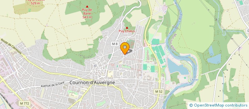 localisation de l'entreprise SCI JP2K  COURNON-D'AUVERGNE