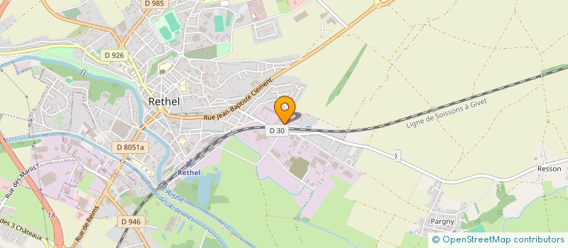 localisation de l'entreprise SCI JPB REIMS  RETHEL