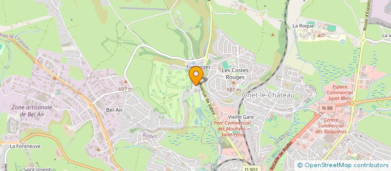 localisation de l'entreprise SCI JPCB  ONET-LE-CHATEAU