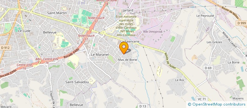 localisation de l'entreprise SCI JPG à ALBI