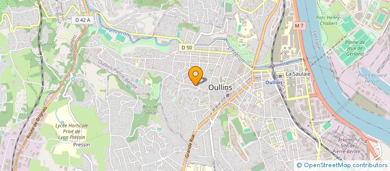 localisation de l'entreprise SCI JPG  OULLINS-PIERRE-BENITE