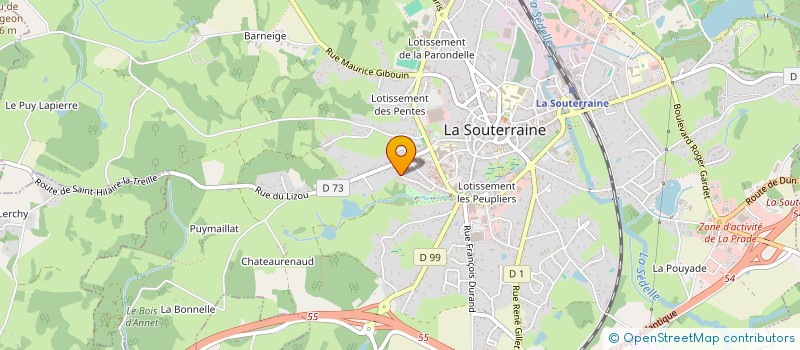 localisation de l'entreprise SCI JPGF  LA SOUTERRAINE