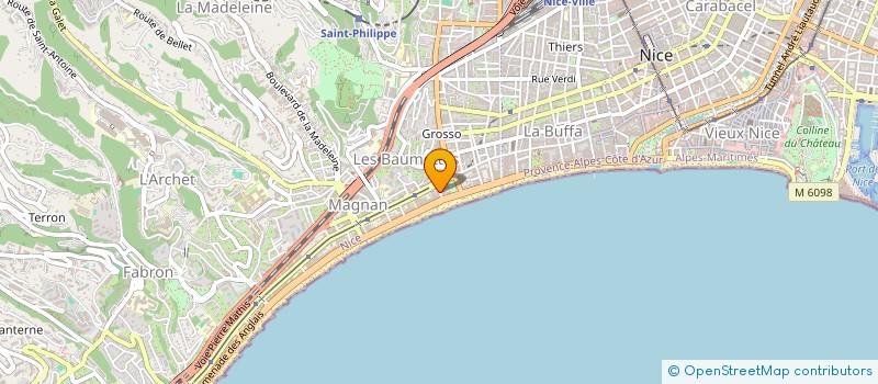 localisation de l'entreprise SCI JPH à NICE