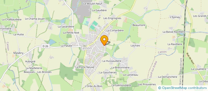 localisation de l'entreprise SCI JPH COSSON  CASSON