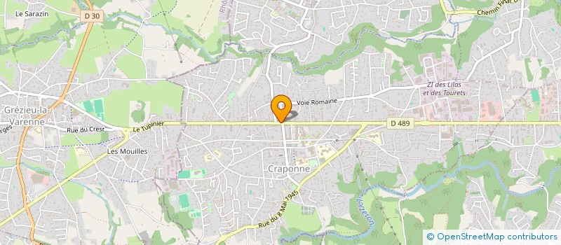 localisation de l'entreprise SCI JPL  CRAPONNE