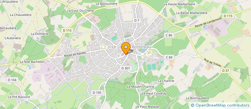 localisation de l'entreprise SCI JPLM COIFFURE  LE LOROUX-BOTTEREAU