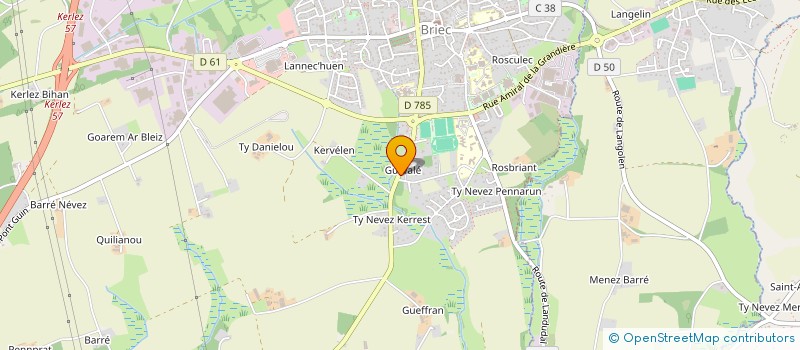 localisation de l'entreprise SCI JPM  BRIEC