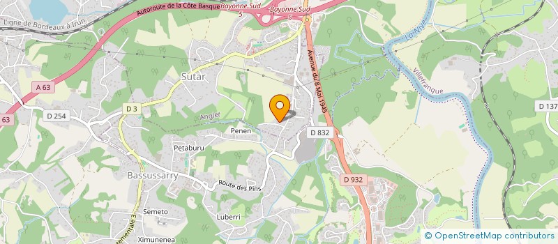 localisation de l'entreprise SCI JPM  SAINT-JEAN-DE-LUZ