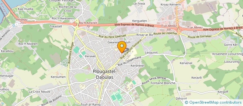 localisation de l'entreprise SCI JPP  PLOUGASTEL-DAOULAS