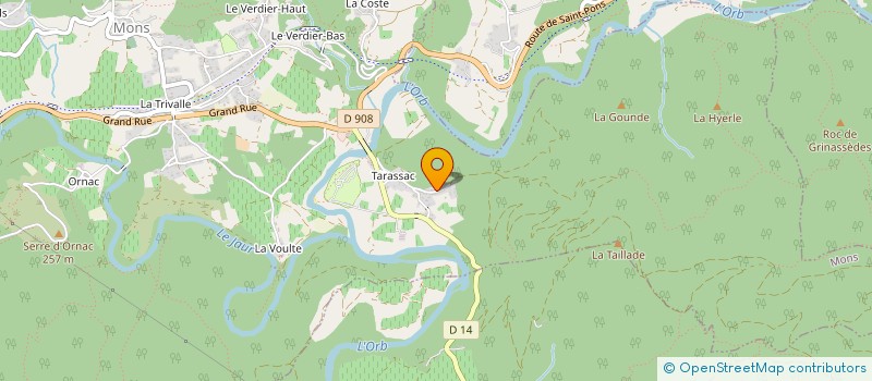 localisation de l'entreprise SCI JPRF  OLARGUES