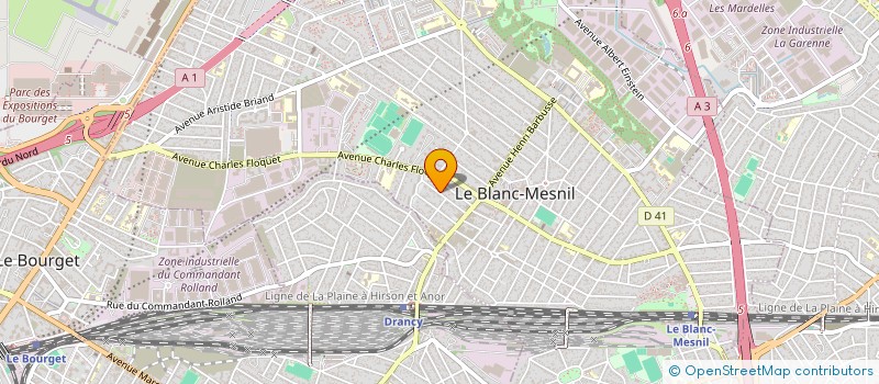 localisation de l'entreprise SCI JR  LE BLANC-MESNIL