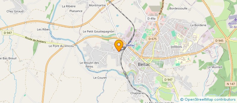 localisation de l'entreprise SCI JR à BELLAC