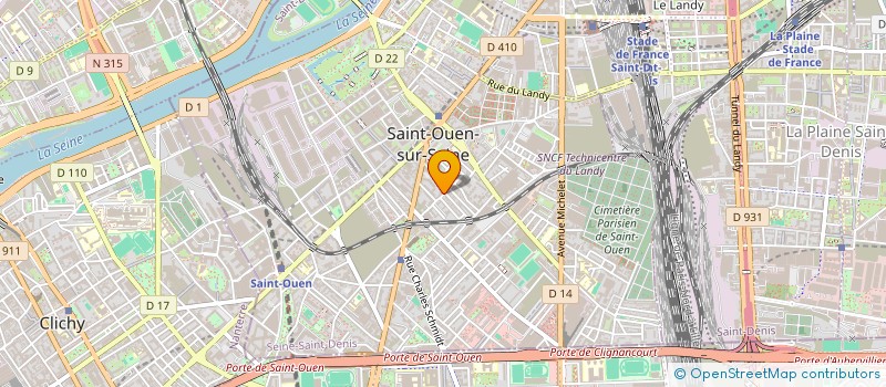 localisation de l'entreprise SCI JR INVEST IMMO  SAINT-OUEN-SUR-SEINE