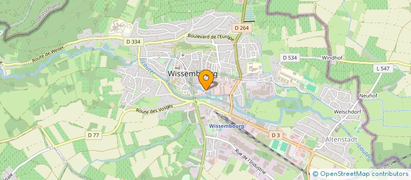 localisation de l'entreprise SCI JR PASSERELLE  WISSEMBOURG