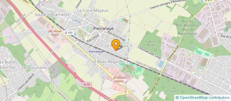 localisation de l'entreprise SCI JR RAF  PIERRELAYE