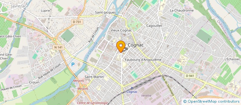 localisation de l'entreprise SCI JR16 à COGNAC