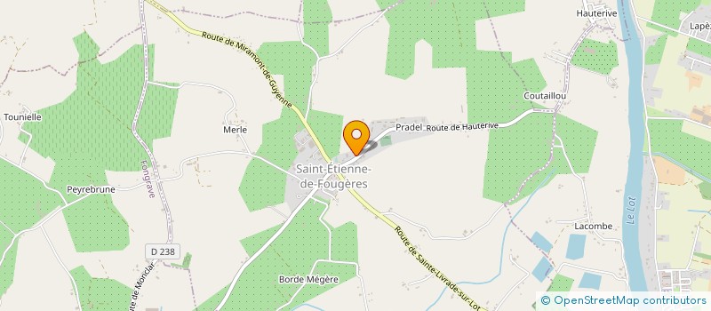 localisation de l'entreprise SCI JR2C  SAINT ETIENNE DE FOUGERES