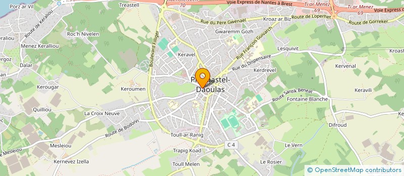 localisation de l'entreprise SCI JRG  PLOUGASTEL-DAOULAS