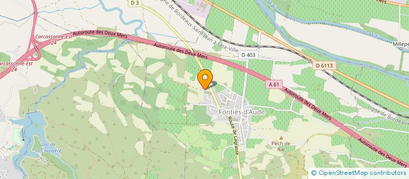 localisation de l'entreprise SCI JRMS  FONTIES-D'AUDE