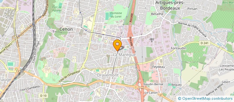 localisation de l'entreprise SCI JS BACH  CENON