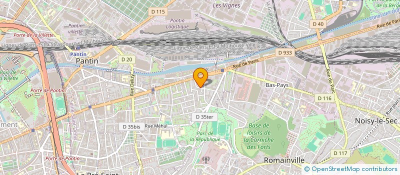 localisation de l'entreprise SCI JSNM  PANTIN