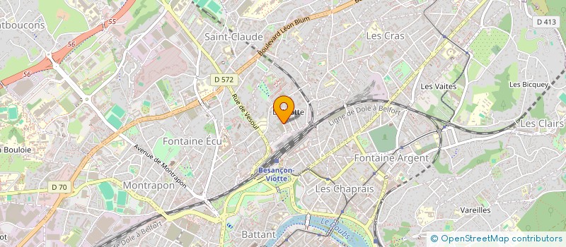 localisation de l'entreprise SCI JT INVEST  BESANCON