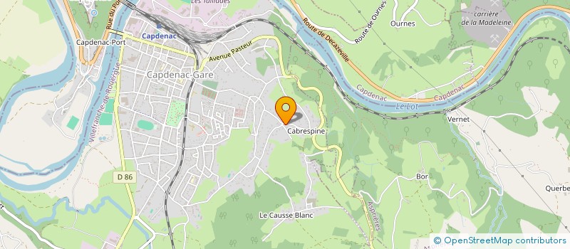 localisation de l'entreprise SCI JUBERT  CAPDENAC-GARE