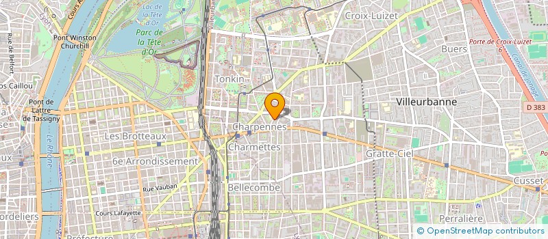 localisation de l'entreprise SCI JUBIN  VILLEURBANNE