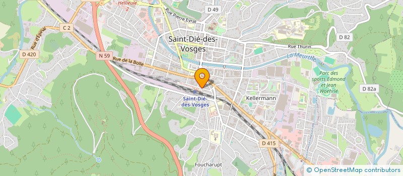 localisation de l'entreprise SCI JUCE à SAINT-DIE-DES-VOSGES