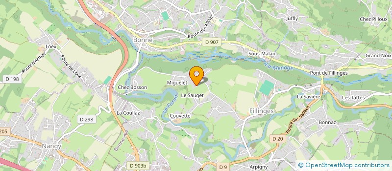 localisation de l'entreprise SCI JUCIONI  FILLINGES