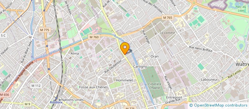 localisation de l'entreprise SCI JUFLO  ROUBAIX