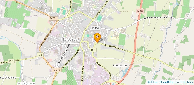 localisation de l'entreprise SCI JUILLET - CARRARA  BARBEZIEUX-SAINT-HILAIRE