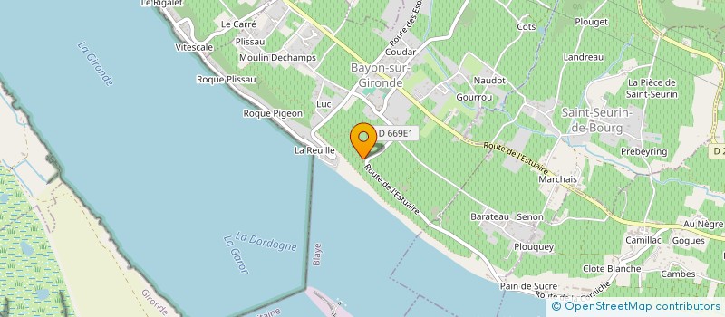 localisation de l'entreprise SCI JULART  BAYON-SUR-GIRONDE