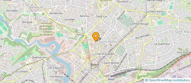 localisation de l'entreprise SCI JULES LESVEN  BREST