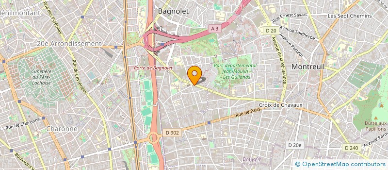 localisation de l'entreprise SCI JULES VERNE  BAGNOLET