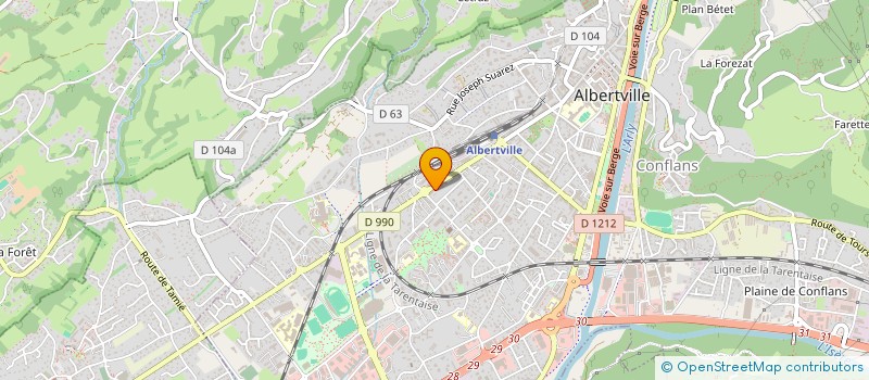 localisation de l'entreprise SCI JULIA  ALBERTVILLE