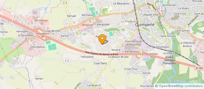 localisation de l'entreprise SCI JULIE 2000  QUIMPERLE